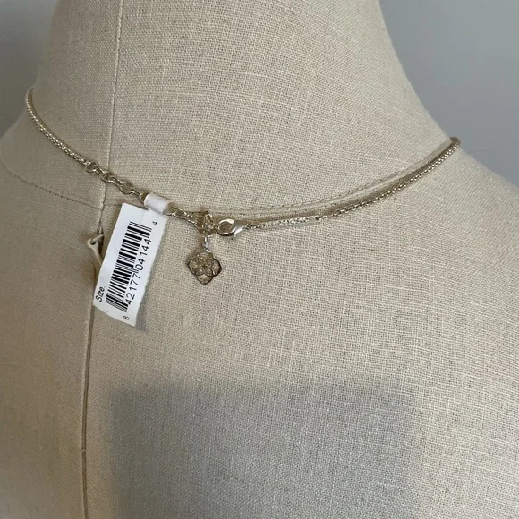 NWT- Kendra Scott Lilith Y Necklace Gold with Black Stone - Picture 5 of 6